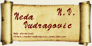 Neda Vudragović vizit kartica
